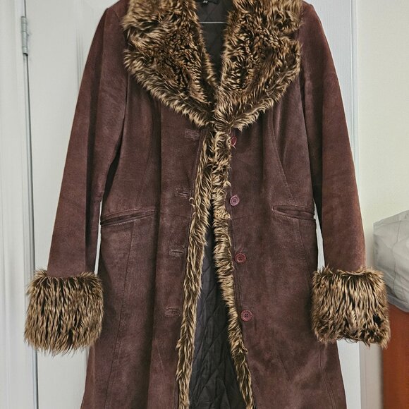 ARMA Brown Suede Coat - Picture 1 of 4